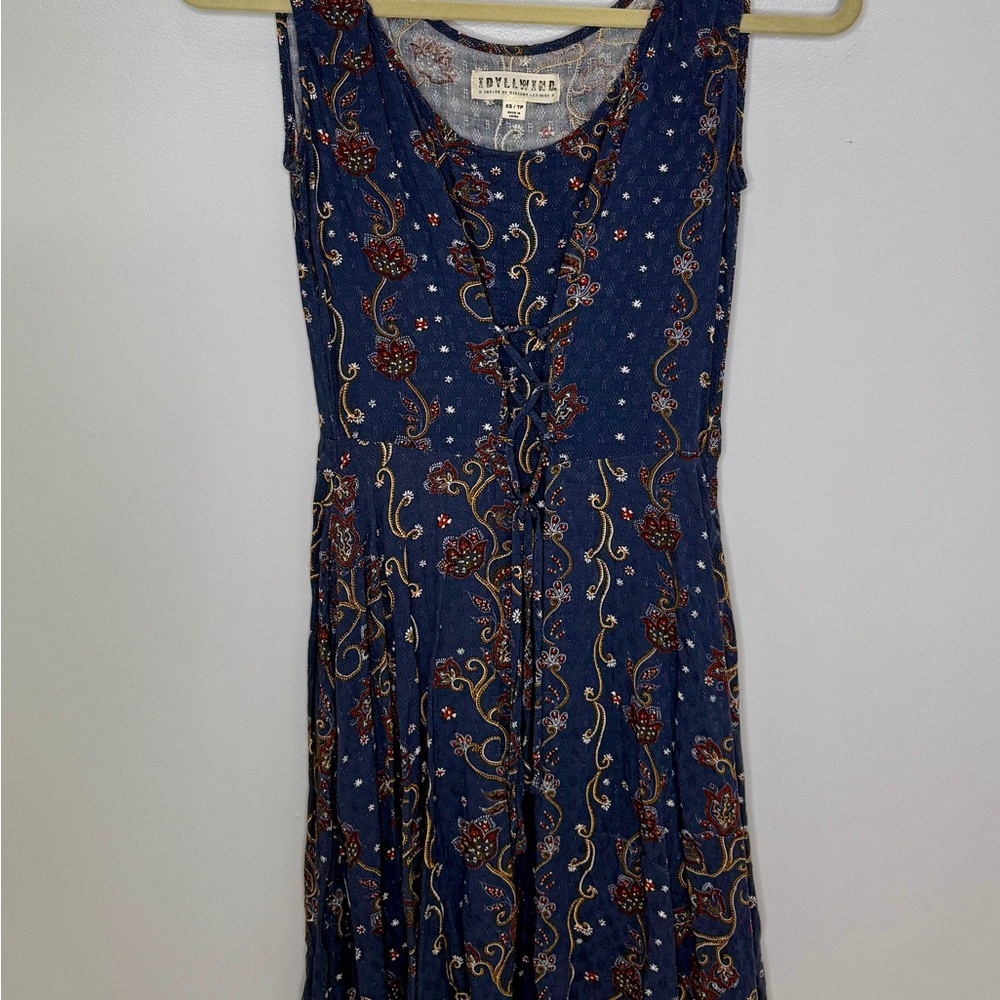 Idyllwind Blue Orange Sleeveless Sundress